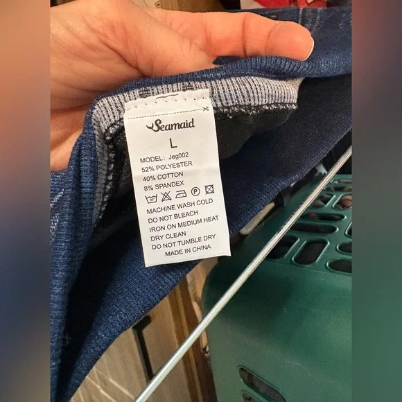 Navy blue jean like leggings - Picture 4 of 7